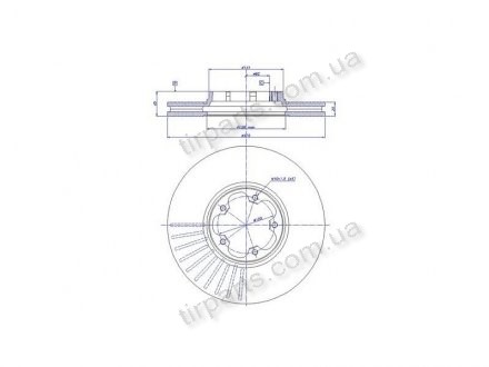 Фото автозапчастини гальмівні диски FORD TRANSIT 00- (WN1140, 57993, 1.1760.2.4, 1738807, 4041427, 4041427, GBD1241, K1W1125AA, K1W1125AA, 353611760240, DI956077, NBD1114, VBE222, 956077, 4395257, 4395257, D2613) Polcar S71-0253