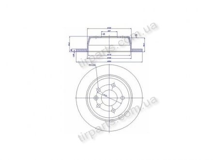 Фото автозапчасти тормозные диски MERCEDES-BENZ KLASA (DI955661, WN861, GBD1067, 22219, 638423 0112, A6384230112, 22219 02, BD772, D2392,58. 4230112, 1050434, VBE187, 353612835540) Polcar S71-1045 (фото 1)