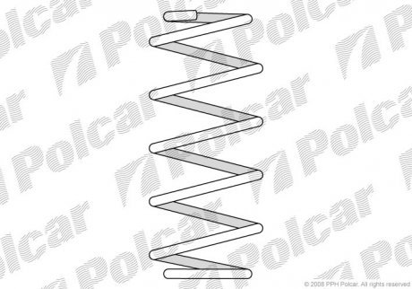 Пружина FIAT STILO (50701021, 50701021) Polcar ST346165 (фото 1)