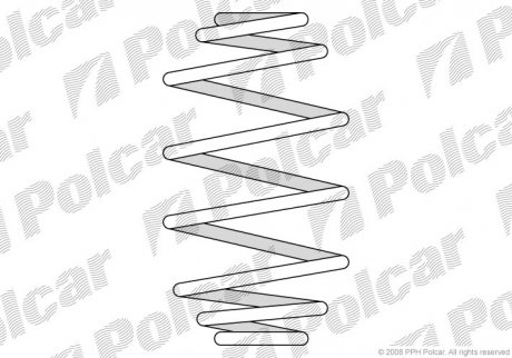 Фото автозапчасти пружина OPEL VECTRA A (90348361, 424346, 424346) Polcar SU23207