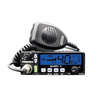 Радіо антена Barry II ASC VOX (передавач: Вихідна потужність - 4Вт, режим роботи - 12/24В, передавач: Кількість каналів - 40, активне шумопоглинання (ASC) - так, 125x45x180 мм) PRESIDENT CBP TXPR022