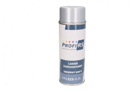 Лак (0,4 л) сріблястий, термостійкий, матовий, спосіб нанесення: спрей PROFIRS 0RS223-0.4L
