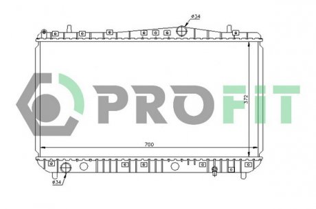 Радіатор охолоджування PROFIT 1704A1