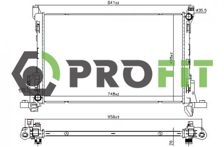Фото автозапчастини радіатор охолоджування PROFIT 1740-0091