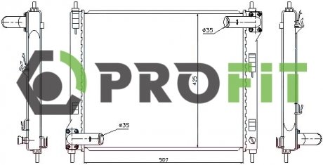 Фото автозапчасти радіатор охолоджування PROFIT 1740-0270