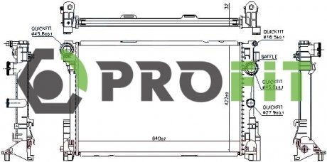 Фото автозапчастини радіатор охолоджування PROFIT 1740-0315