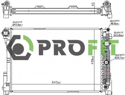 Фото автозапчасти радіатор охолоджування PROFIT 1740-0320