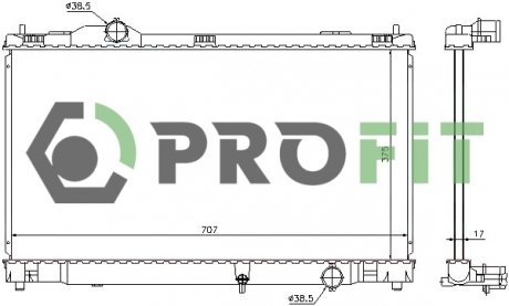 Фото автозапчасти радіатор охолоджування PROFIT 1740-0421