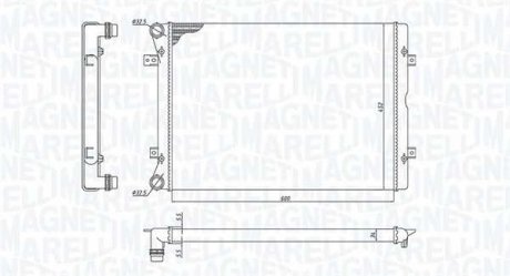 Фото автозапчастини радіатор Фольксваген SHARAN 02-10. SEAT ALHAMBRA 02-10. FORD GALAXY 03-06 (1.9TDI) PROFIT 1740-0516