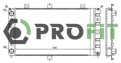 Фото автозапчасти радіатор охолоджування PROFIT 1740-1502