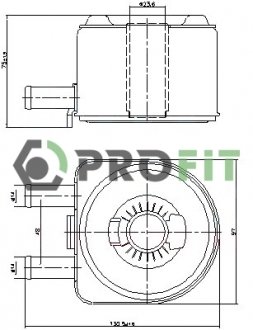 Фото автозапчасти радиатор масляный PEUGEOT/CITROEN/FIAT/SUZUKI 99- (2.0/2.2HDI) PROFIT 1745-0024