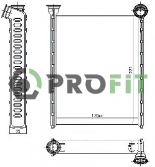 Фото автозапчасти отопитель PEUGEOT 308 07-14. CITROEN C3 PICASSO 12- PROFIT 1760-0095