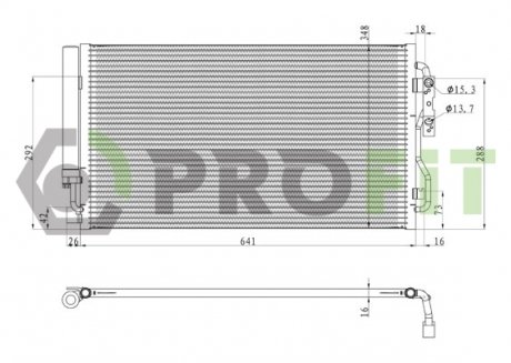 Фото автозапчасти конденсер BMW 1 (F20) 10-. 3 (F30) 11- PROFIT 1770-0067