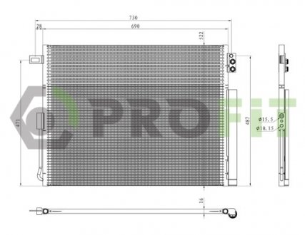 Фото автозапчасти конденсер JEEP GRAND CHEROKEE 10- PROFIT 1770-0500