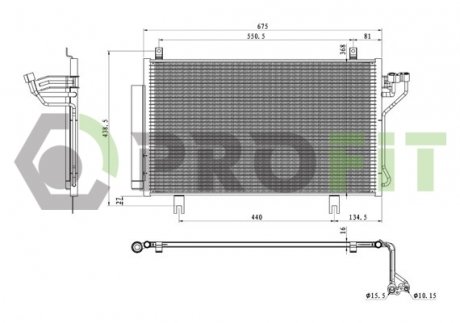 Фото автозапчасти конденсер MAZDA 3 13–19. 6 12- PROFIT 1770-0536