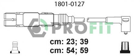 Фото автозапчастини комплект кабелів високовольтних Volkswagen GOLF, BORA 94-02, SKODA OCTAVIA 97- PROFIT 1801-0127