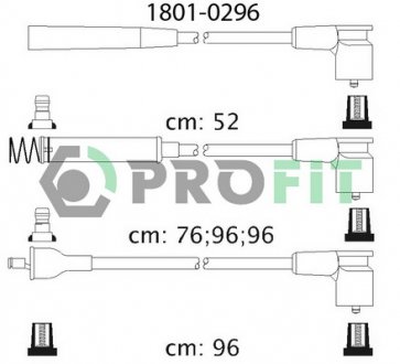 Комплект высоковольтных кабелей OPEL OMEGA A 86-94 PROFIT 1801-0296 (фото 1)