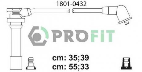 Комплект високовольтних дротів MAZDA 323 (BA) 94-98 PROFIT 1801-0432 (фото 1)