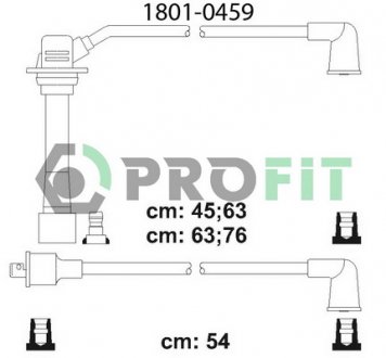 Фото автозапчастини комплект кабелів високовольтних MAZDA 626 (GD, GV) 87-97 PROFIT 1801-0459