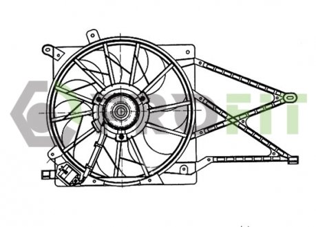 Вентилятор радиатора OPEL ASTRA G 98- (1.4/1.6/1.8) PROFIT 1850-0003