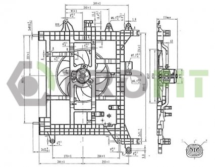 Фото автозапчасти вентилятор радіатора PROFIT 1850-0070