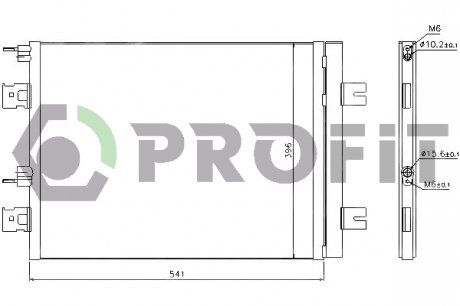 Фото автозапчастини конденсер кондиціонера PROFIT 1901C3