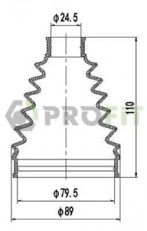 Фото автозапчасти пыльник комплект TOYOTA AURIS 07-12. COROLLA 06-14 наружный PROFIT 2710-0052 XLB