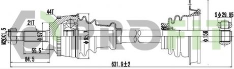 Фото автозапчасти приводной вал комплект RENAULT KANGOO 97-. THALIA/SYMBOL 00-. CLIO 98-. лева PROFIT 2730-0786
