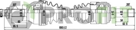 Фото автозапчастини піввісь PROFIT 2730-3012