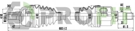Фото автозапчасти приводной вал комплект FORD FOCUS 04-12. C-MAX 04-10 левая PROFIT 2730-3016