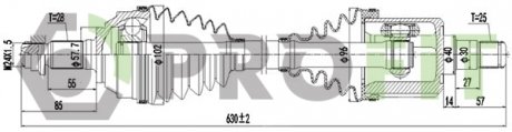 Фото автозапчасти приводной вал LAND ROVER FREELANDER 03- PROFIT 2730-3117