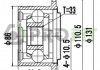 Фото автозапчастини шарнірний комплект MITSUBISHI PAJERO SPORT 08-. L200 05-15 внутрішній PROFIT 2810-2001 (фото 1)