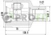 Фото автозапчастини шарнірний комплект SSANGYONG ACTION 06-. KYRON 05-. REXTON 02 - внутрішній PROFIT 2810-2036 (фото 1)