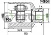 Фото автозапчасти шарнирный комплект HYUNDAI IX35 09-15 внутренний PROFIT 2810-2068 (фото 1)