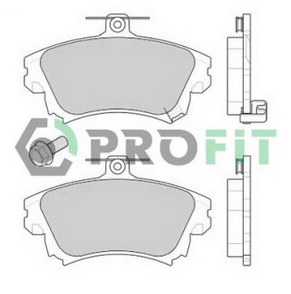 Фото автозапчасти колодки тормозные дисковые Передние R=15' MITSUBISHI CARISMA 95-06, COLT 04-, VOLVO S40 95-04 PROFIT 5000-1384