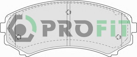 Колодки тормозные дисковые Передние MITSUBISHI PAJERO III 3.2-3.5 00-,IV 3.2-3.8. 07-,GRANDIS 2.0 2.4 04- PROFIT 5000-1603 (фото 1)