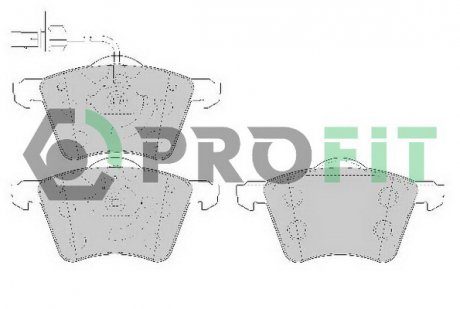 Фото автозапчасти колодки тормозные дисковые Передние FORD GALAXY 95-, SEAT ALHAMBRA 96-, Volkswagen SHARAN 95- PROFIT 5000-1654