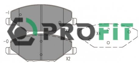 Колодки гальмівні дискові Передні SKODA RAPID 1.6, 1.6 TDI 10/11-,FABIA 1.2 11/11-,VW POLO 1.4, 1.6, 1.6 TDI 05/10- PROFIT 5000-4590 (фото 1)