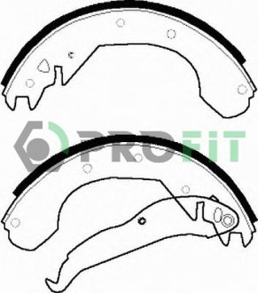 Фото автозапчастини колодки гальмівні барабанні PROFIT 5001-0199