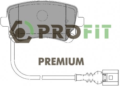 Фото автозапчасти задний PREMIUM Volkswagen TRANSPORTER (T5) 03-. MULTIVAN 03- PROFIT 5005-1644