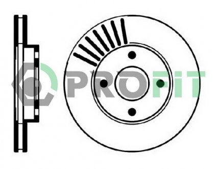 Фото автозапчастини диск гальмівний FORD COUGAR 8/98-12/01 MONDEO I,SW 2/93-8/96 MONDEO II,SW 9/96-11/00 SCORPIO II,SW 10/94-8/98 VENT PROFIT 5010-0364