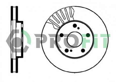 Фото автозапчасти диск тормозной передний LEXUS ES 12/89-12/97,TOYOTA AVENSIS VERSO 08/01- CAMRY 06/91-09/97 CAMRY 08/01- CAMRY 08/96-11/01 PROFIT 5010-0501