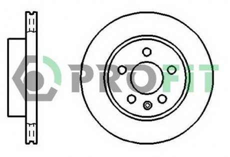 Фото автозапчасти диск тормозной передний Mercedes V-CLASS(638/2) 02/96-07/03 VITO BOX(638) 03/97-07/03 VITO BUS(638) 02/96-07/03 PROFIT 5010-0860 (фото 1)