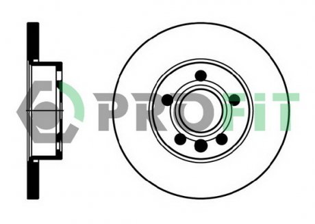 Фото автозапчасти диск тормозной Volkswagen TRANSPORTER (T4) 90-03 PROFIT 5010-1011 (фото 1)