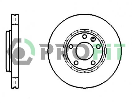 Фото автозапчасти диск тормозной передний NISSAN PRIMASTAR 09/02-,OPEL VIVARO 08/01- VIVARO COMBI 08/01-,RENAULT TRAFIC 03/01- PROFIT 5010-1204