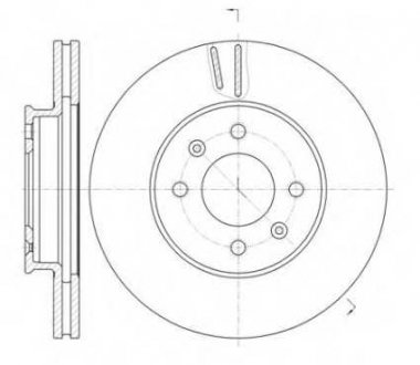 Фото автозапчастини диск гальмівний Передній HYUNDAI ACCENT I20 1,4 1,6 KIA RIO 1.4 1.5CRDI 1.6 05- 11- PROFIT 5010-1603