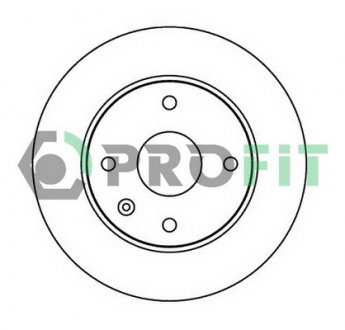 Фото автозапчасти диск тормозной передний CHEVROLET LACETTI/NUBIRA 03.2005-,DAEWOO LACETTI/NUBIRA 02.2004- вентилируемый PROFIT 5010-2003
