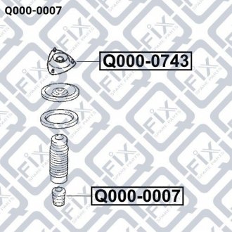 Отбойник переднего амортизатора HYUNDAI CM10 (CM) 2009- Q-FIX Q000-0007