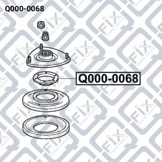 Підшипник опори переднього амортизатора ACURA MDX YD1 2001-2006 Q-FIX Q000-0068 (фото 1)