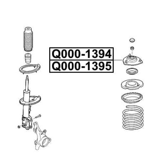 Фото автозапчасти крепление аморт передн l Q-FIX Q000-1395